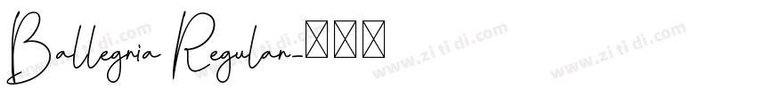 Ballegria Regular字体转换